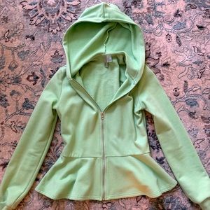 Mint Green Peplum Sweatshirt